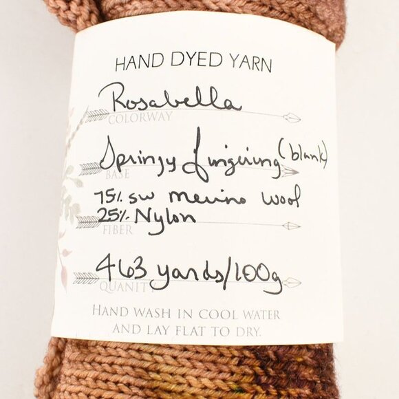 Sprigs & Stone Yarn Springy Fingering Blank Merino Nylon Hand Dyed Rosabella - Picture 3 of 3